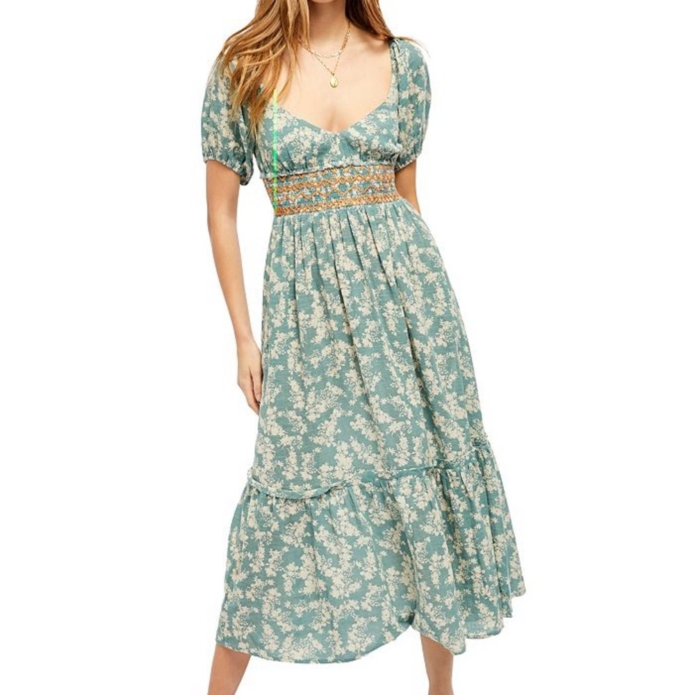 Free People Ellie Printed Maxi Dress Size Medium